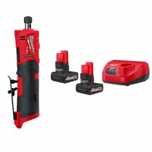 Milwaukee M12 鋰離子無刷無繩 1/4"直型打磨機 @ Home Depot