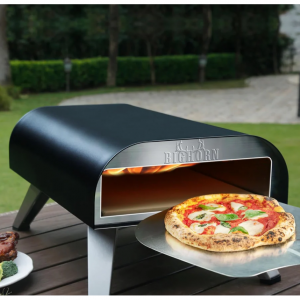 12英寸便携式燃气披萨烤箱，黑色