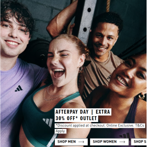 adidas AU官网 2025 Afterpay Day大促 折扣区时尚潮流运动鞋服折上折限时钜惠 