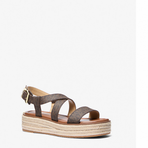 MICHAEL Michael Kors Lynn Signature Logo 厚底帆布凉鞋