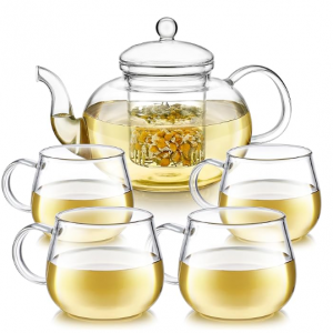 Teabloom 耐热玻璃茶壶套装 946ml @ Amazon