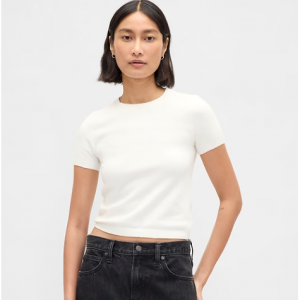 弹力短袖纯色T恤