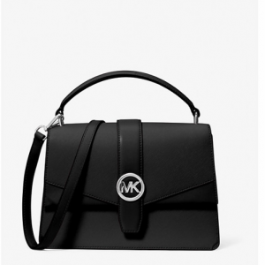 Michael Kors Outlet Greenwich Medium Saffiano Leather Satchel
