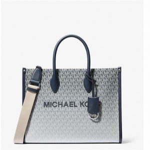 Michael Kors Outlet Mirella Medium Ombré Logo Tote Bag