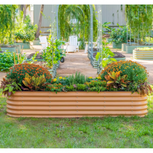 17英寸高 9合1大型模块化金属高架花园床套件