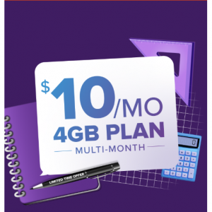 Ultra Mobile - 返校季大促：5G 网络，购买任意3、6 或 12 个月的 4GB 计划，每月仅$10 美元