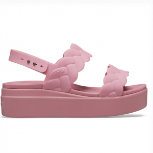 Crocs Brooklyn 编织坡跟凉鞋