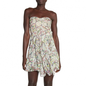 Isabel Marant Louane 无肩带真丝迷你连衣裙