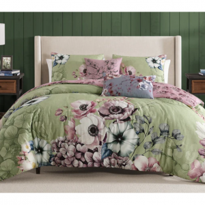 Bebejan Lilac Cascade 5 件套双面棉被套装，Queen