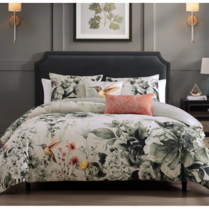 Bebejan Vintage Bloom 五件套双面棉被套装，Queen