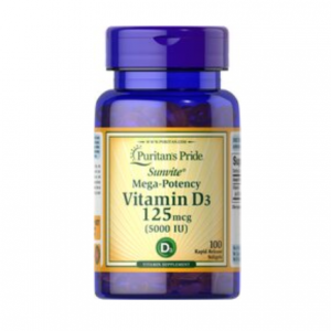 Puritan's Pride 维生素 D3 软胶囊 125 mcg（5000 IU）100 粒