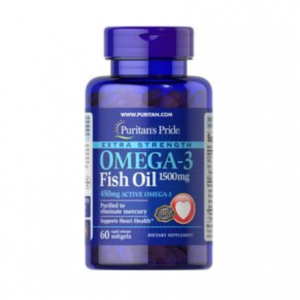 Puritan's Pride 强效 Omega-3 鱼油软胶囊 1500 mg（450 mg活性 Omega-3）60 粒