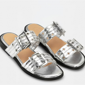 Ganni 金属风凉鞋