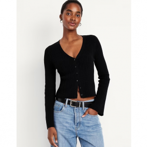 Old Navy	Textured Bouclé 女士纽扣毛衣