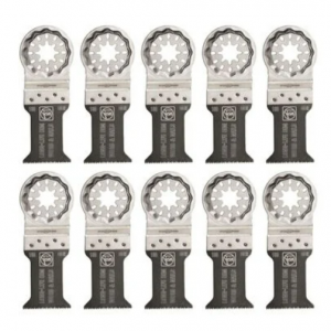 Fein StarLock E-Cut 160 长寿命锯片10个，配备双金属齿，适用于所有木材、干墙和塑料材料 @ Acme Tools