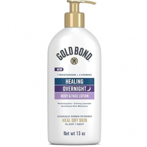 Amazon Gold Bond夜间修护乳液13oz热卖 面部&身体都可用含褪黑素