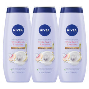 Amazon NIVEA妮维雅白桃茉莉沐浴露20 Fl Oz3瓶装热卖 