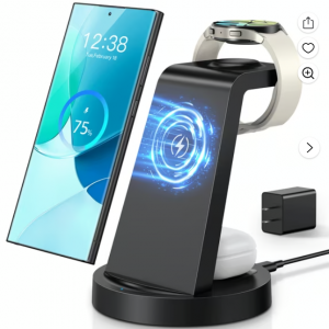 Walmart - ETEPETI 三合一 快速充电站，兼容三星手机、手表的无线充电器，直降$23.50 