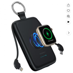 Walmart - 适用于 iPhone 系列手机的 RORRY 10000mAh 便携式充电器，直降$16.42 