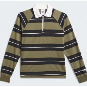 条纹Polo橄榄球长袖