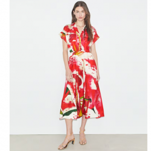 Tory Burch Printed Silk Twill Shirtdress