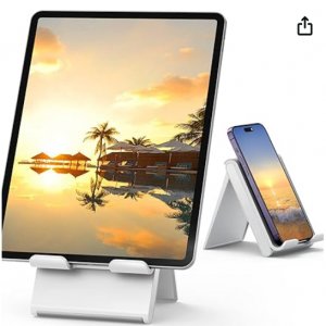 SAIJI Adjustable Tablet Stand Holder for iPad, iPhone, Nintendo Switch for $8.11 @Amazon