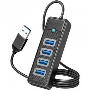 4-Port USB 3.0 Hub ORICO Ultra-Slim Data USB Splitter with 3.28ft Extended Cable