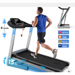 WELLFIT Treadmill - WELLFIT TM007 升级版跑步机 2025新款,高度可调,可折叠跑步机,直降$450