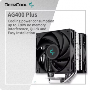 DEEPCOOL AG400 4 ヒートパイプデュアルファン CPU 空冷ラジエーター 2000RPM デスクトップ冷却ファンインテル LGA1700 1200 115X AMD AM4