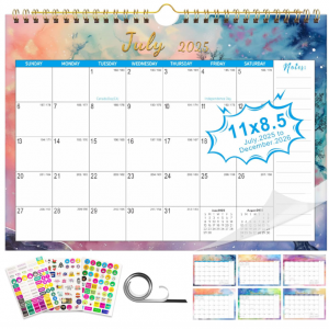 Gannyfer 18个月可悬挂日历 2025/7-2026/12 @ Amazon