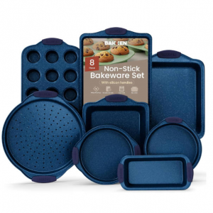 BAKKEN Kitchen Baking Pan Set, Oven Safe Tray (Up To 450° F), Set of 8 @ Amazon