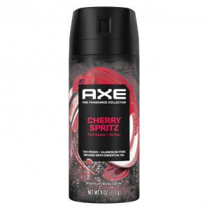 Axe Deodorant Body Spray Cherry Spritz Fine Fragrance Aluminum Free 4.0 oz