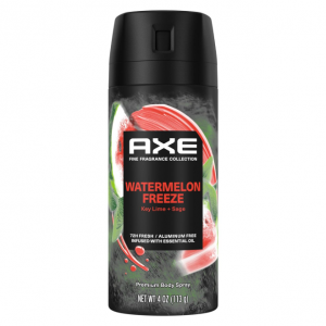 AXE Deodorant Body Spray Watermelon Freeze Fine Fragrance Aluminum Free 4 oz