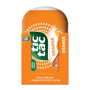 Tic Tac 橙子口味薄荷糖 3.4oz 4罐 随时保持口气清新 @ Amazon