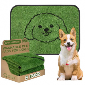 Qeils 宠物尿垫 可重复使用 2件 18"x24" @ Amazon