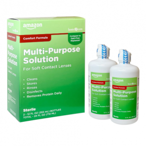Amazon Basic Care Multi-Purpose Contacts Solution - Comfort Formula, 12 fl oz (Pack of 2) @ Amazon