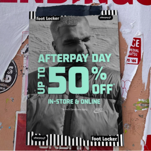 Foot Locker AU官网 Afterpay Day大促 精选adidas、New Balance、Jordan、Nike等时尚潮流运动鞋服特惠  