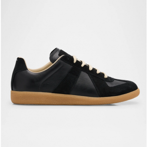 Maison Margiela Men's Replica Leather Low-Top Sneakers