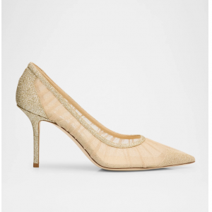 Jimmy Choo Love 85mm Glitter Tulle Pumps