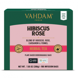 Vahdam Teas 芙蓉玫瑰花草茶 100包