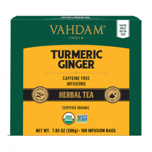 Vahdam Teas 姜黄姜花草茶 100包