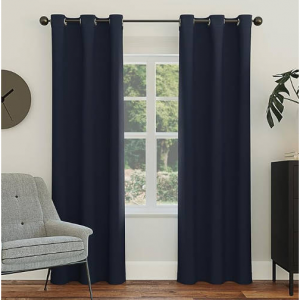 Sun Zero 遮光窗帘 40" x 63" 海军蓝 @ Amazon