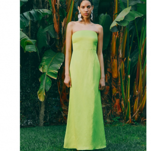 Simon Miller Sculpty Strapless Satin Dress