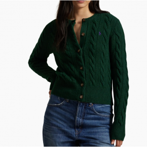 Polo Ralph Lauren Cable-Knit Wool-Cashmere Cardigan