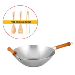 Ken Hom Woks  卓越碳鋼無塗層調味鍋 36 厘米