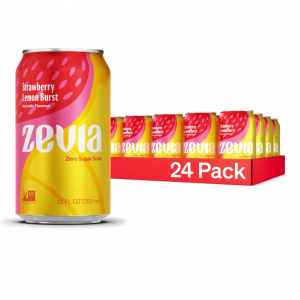 Zevia 草莓柠檬苏打汽水 12oz*24罐 @ Amazon