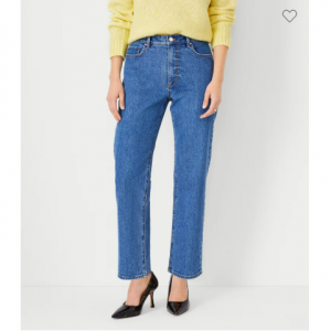 High Rise Straight Jeans in Vintage Mid Indigo Wash - Curvy Fit