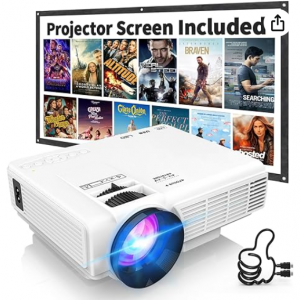 Amazon - Panseba 1080p 投影儀+80吋投影幕布套裝,現價$24.99