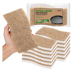 AIDEA XL天然无刮擦清洁海绵 12块 @ Amazon