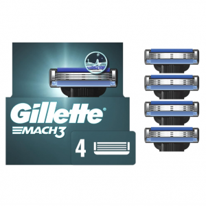 Gillette Mach3 Mens Razor Blade Refills, 4 Count @ Amazon